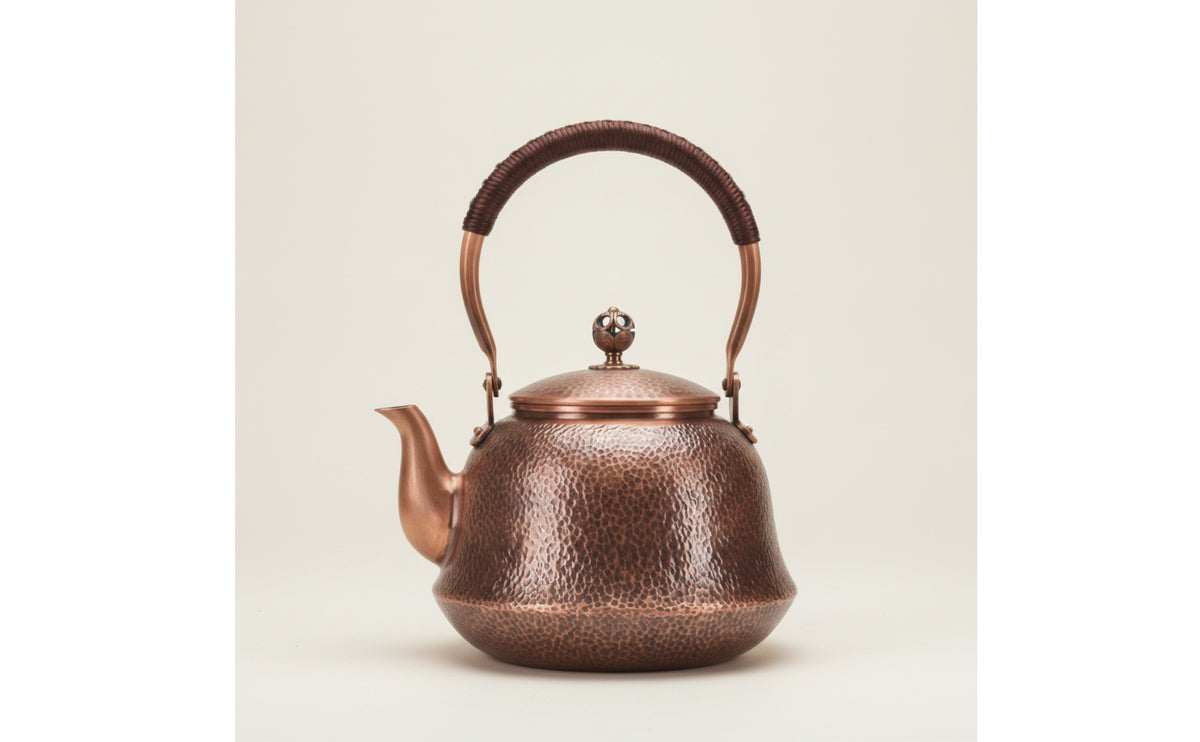 Copper Tea Kettle Hand-Hammered Stovetop Tea Kettle Handmade Copper Teapot for Home
