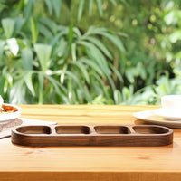 Wooden Condiment Dish Sturdy Sauce Dish Compact Dipping Bowl Mini for Barbecue