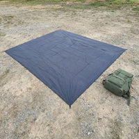 Picnic Blanket and Waterproof Mat for Family Camping, Gray Oxford Cloth Camping Tarp, Rectangular Roll Mat Camping, Kids Beach Blanket and Mat