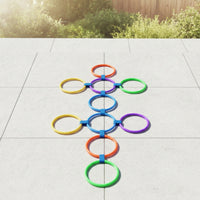 Hopscotch Rings with Linkers Outdoor Hopscotch Hoops with Linkers Agility Rings Indoor Active Play Toy Portable for Children