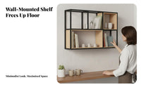 warehouse Aesthetic mechanical Pipe Shelving Unit Space-Saving mechanical Pipe Shelving Multifunctional Wall-Mounted Rack Rustic Design for Homeowners, Interior Designers, Business Owners, Living Room, Kitchen, Office, Bar Area