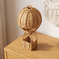 Handwoven Rattan Hot Air Balloon Decoration | Geometric Pattern, for Party and New Year Setup