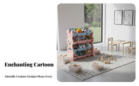 Multifunctional Storage bunnyThemed Toy Bin Organizer Large Capacity Multi-Compartment storage unit Rounded Corners children's Furniture Easy to Clean for Toddlers, Parents, Playroom, Nursery, Daycare Center, study corner