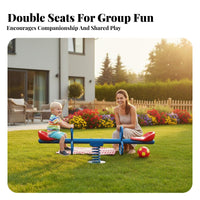 Safety Handles Double coil Rider creature Shape Rocking Toy Sturdy Construction Playground Equipment Comfortable Backrests for Kindergarteners, Preschoolers, Kindergarten, Community Space, Backyard, Indoors