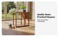 Hardwood Wood Construction Electric Tea Brewing Cabinet Minimalist aesthetic Storage Furniture Space-Saving Design Integrated Water Boiler for Homeowners, Office Workers, Living Room, Reception Area