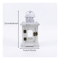 House Lantern Wooden Glass Lantern Vintage for Farmhouse Decor