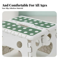 Foldable Design foldable Stool with grip Space-Saving Folding Step Stool Lightweight Portable Seating adaptable for Children, Parents, Bathroom, Concert, Outdoor, journey