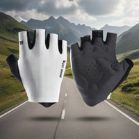 Touchscreen-Compatible Short-Finger Cycling Gloves Padded Half-Finger Bike Gloves Anti-Slip Breathable for Cyclists, Road Riders, Outdoor Training