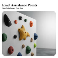 Grip Training Holds Indoor and Outdoor Use Shaped Climbing Grip Stable Mounting Easy Installation for Adults, Beginners, School