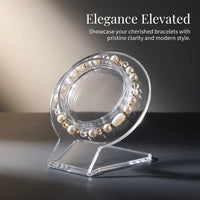 Clear Acrylic Bracelet Display Stand, Single Tier Jewelry Holder, Retail for Counter, Transparent Organizer Rack