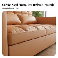 Space-Saving Sleeper Sofa Steel Frame Pull-out Sofa Bed Adjustable Backrest Pull out Couch Bed for Guests, Small Areas, Office, Apartment