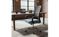 Support Adjustable Height Computer Chair High-Density Foam Cushion Mesh Back Swivel Chair Heavy-Duty Base Reclining Function for Students, Dorm Room