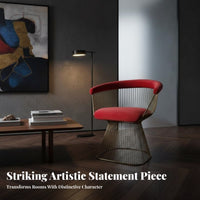 Artistic Design Asymmetrical Ribbon Seat designer-influenced accent Chair Italian influenced Living Room Seating Irregular Shape for Interior Designers, Business Owners, Reception Area, Hotel Lobby, study niche, Bedroom
