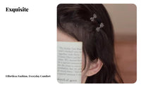 Crystal Knot Hair Fastener Cute Design Mini Crystal Knot Barrette Bangs Fastener Stylish Accessory Secure Grip