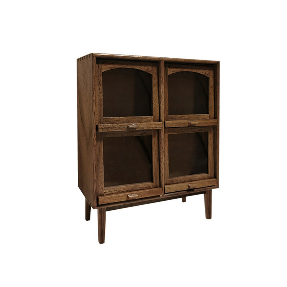 Miniature Wooden Cabinet Detailed Miniature Cabinet with Compartments Realistic Dollhouse Cupboard for Collectors