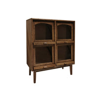 Miniature Wooden Cabinet Detailed Miniature Cabinet with Compartments Realistic Dollhouse Cupboard for Collectors