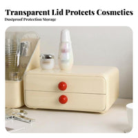 Lidded Makeup Case with Drawers Drawer Design dermal care holder Large Capacity