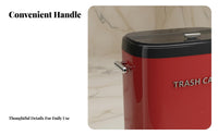 High-Foot Trash Can No-Bend Design Tall Trash Can with Legs Standing Waste Bin with Lid Large Capacity Wide Opening for Elderly