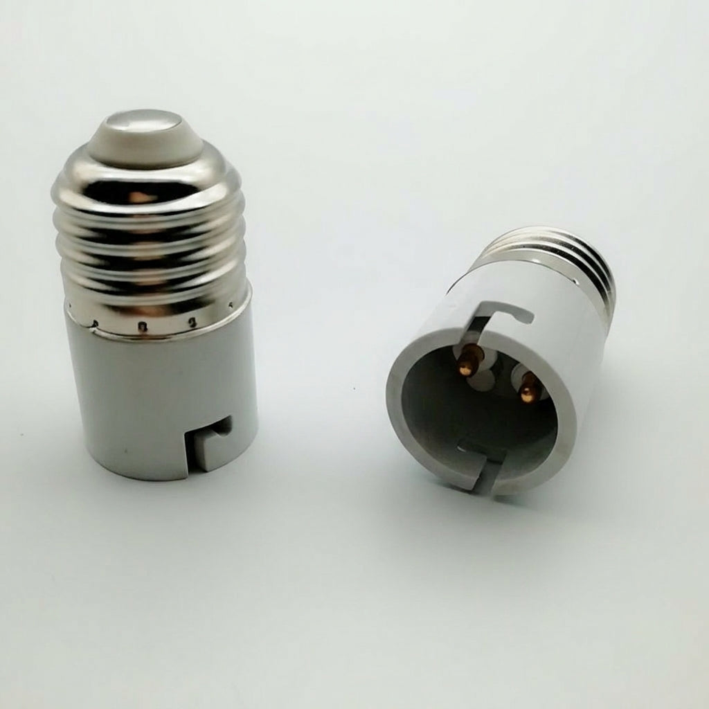 Bayonet Cap to E27 Adapter for Home Lighting, Durable PC Material Bulb Base Converter for DIY Lighting, Rated Current 10A Electrical Adapter