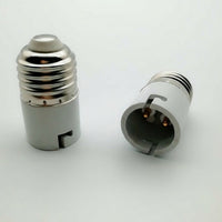 Bayonet Cap to E27 Adapter for Home Lighting, Durable PC Material Bulb Base Converter for DIY Lighting, Rated Current 10A Electrical Adapter