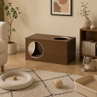 Cat Tree, Cat House, For Multiple Cats, Litter Box Cover, Wooden Cabinet, Living Room, Stylish, Hideaway, Multi-functional