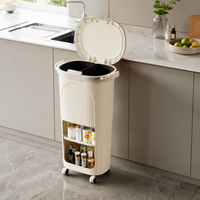 kitchen waste bin with storage