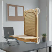 Wooden Feline Scratching Shelf Space-Saving Pet Furniture Elevated Resting Place