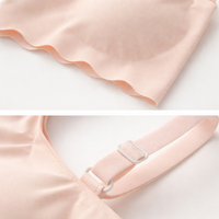 Bras for Women Non Wired Bralette with Removable Straps for Sports, Ice Silk Breathable Ladies with Graduated Padding for Lift