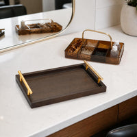 Nordic Style Acrylic Divided Serving Tray with Handle for Snacks and Appetizers