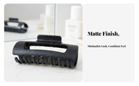 Large Fastener Frosted Finish Silicone Jaw Fastener Rectangular Hair Grip Soft Material Secure Hold for Women