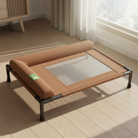 Raised Pet Bed Raised Pet Cot Sturdy Frame Dog Cot with Bolster for Small Dogs