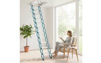 Compact Retractable Attic Ladder Sturdy Ceiling Mount Attic Ladder Long-Lasting Pull down Loft Stairs Wide for Homeowners