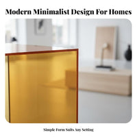 Movable Colored Acrylic Cube Table Small-Space Friendly Clear Occasional Table Multi-Functional Nightstand Modern Design for Apartment Dwellers, Homeowners, Interior Decorators, Living Room, Bedroom, Entryway, Office