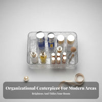 Multi-Compartment Makeup Box Elegant Design Cosmetic Organizer Large Capacity