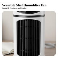 Quiet Operation Misting Desk Fan LED Night Light USB Humidifier Fan Multi-Speed Control for Office Workers, Bedroom, Dorm Room