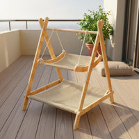 Double Layer Cat Hammock Detachable 2 Tier Cat Hammock Sunken Design Double Layer Pet Bed