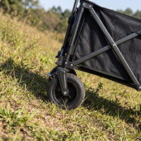Heavy Duty Folding Wagon Large Capacity Foldable Wagon Cart Portable Outdoor Cart with Wheels Space-Saving for Campers, Gardeners, Camping, Gardening, Fishing