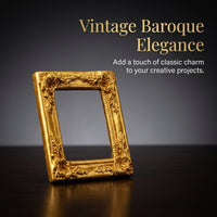 Small Picture Frame Resin Material for Phone Case Decoration and Craft Projects, Baroque Style Vintage Photo Accessory for DIY Enthusiasts
