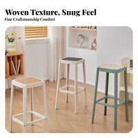 Minimalist Design Stackable Counter Stool with Backrest Easy Maintenance Bar Chair Sturdy Frame Household Furniture single-Piece Molding for Homeowners, Restaurant Owners, Adults, Coffee Shop, Bistro, Kitchen, Reception Area