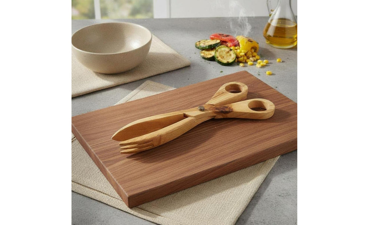 Teak Salad Tongs Wood Salad Tongs Versatile Kitchen Tool for Oven Cooking