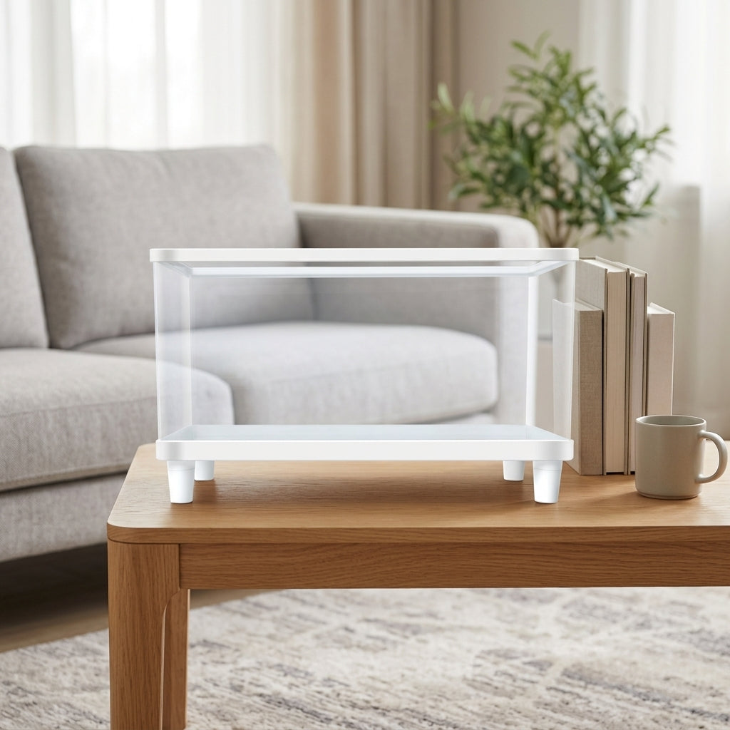 Transparent Hamster Cage Breeding Box, Luxury Hamster Villa with Exercise Wheel and Water Bottle, Interactive Transparent Syrian Hamster Habitat