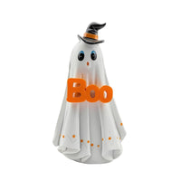 Indoor Ghost Figurine with Witch Hat Playful Ghost with Witch Hat Home Halloween Table Statue Desk for Classroom