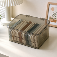 Large Storage Containers, Clear POLYSTYRENE Flip Top Pantry Organiser, Completely New Material for Dry Goods, Food Storage Box