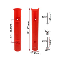 Single Tube Rod Holder Slotted Water Vessel Mount Rod Holder Includes Mounting Hardware for Anglers