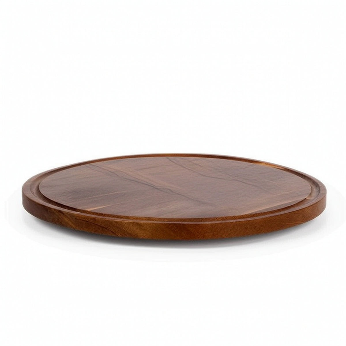 Wooden Rotating Dessert Display Stand Round Dessert Display Tray Wood-Grain Rotating Cake Stand Stable for Birthday Parties