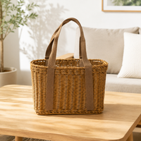 Brown Laundry Basket with Carrying Handles, Washing Hamper for Students, Versatile Storage for Decluttering