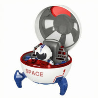Hinged Dome Spaceship Toy Landing Legs Toy Spaceship Seated Cockpit Astronaut Playset Role Play