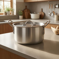 5 Pieces Aluminum Pot with Lid Lightweight Saucepot Heavy-Duty Kookpot for Home Cooks