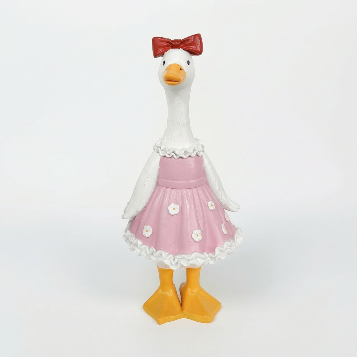 Whimsical Duck Figurine Hand-Painted Duck Statue Freestanding Decor Sculpted for Collectors, Lawn, Courtyard