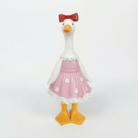 Whimsical Duck Figurine Hand-Painted Duck Statue Freestanding Decor Sculpted for Collectors, Lawn, Courtyard